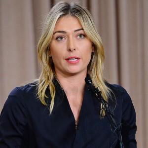 Maria Sharapova, suspendue pour dopage, donne une conférence de presse à Los Angeles le 7 mars 2016.