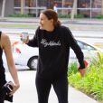 Jennifer Garner et une amie à la sortie de son cours de gym à Los Angeles, le 2 octobre 2016