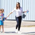 Exclusif - Jennifer Garner emmène ses enfants Seraphina et Samuel Affleck à une fête d'anniversaire à Los Angeles, le 2 octobre 2016
