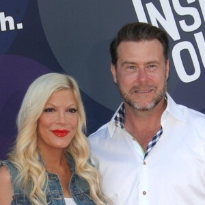 Tori Spelling et son mari Dean McDermott - Avant-première du film "Inside Out" à Hollywood, le 8 juin 2015.