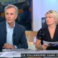 Anne-Sophie Lapix, Bernard de la Villardière et Anne-Elisabeth Lemoine dans "C à vous", lundi 26 septembre 2016, sur France 5