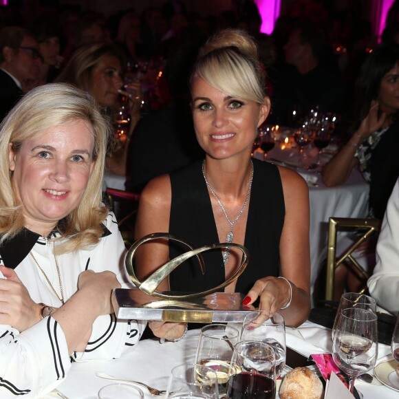 Exclusif - Hélène Darroze et Laeticia Hallyday pour l'association La Bonne Etoile) - 7ème édition du dîner du Global Gift Gala organisé au Four Seasons Hôtel George V à Paris. Le 9 mai 2016. © Dominique Jacovides / Bestimage Exclusive