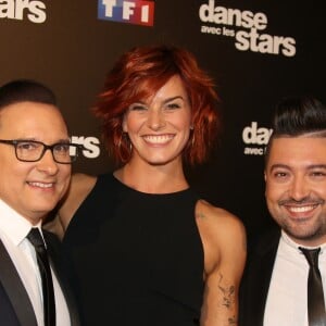 Jean-Marc Généreux, Fauve Hautot et Chris Marques au photocall de l'émission "Danse Avec Les Stars - Saison 7" à Boulogne-Billancourt, le 28 septembre 2016