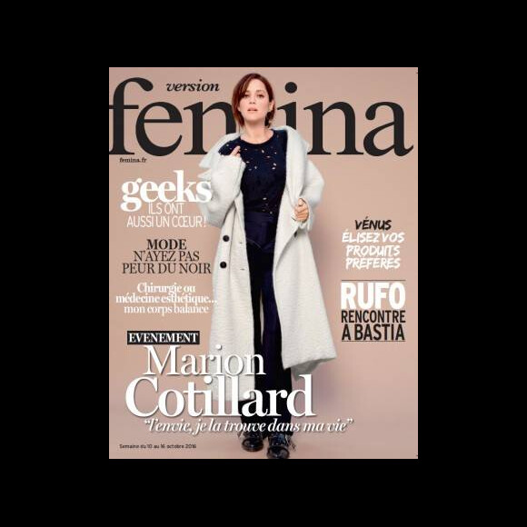 Couverture de Version Femina, supplément du JDD du 9 octobre 2016.