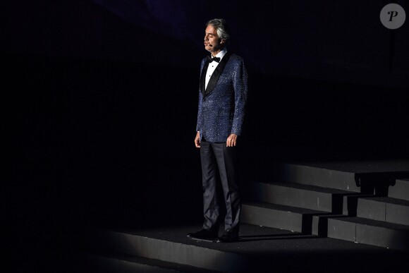 Andrea Bocelli - Célébrités au spectacle "Intimissimi On Ice 2016" à l'Arena de Vérone. Italie, le 7 octobre 2016.