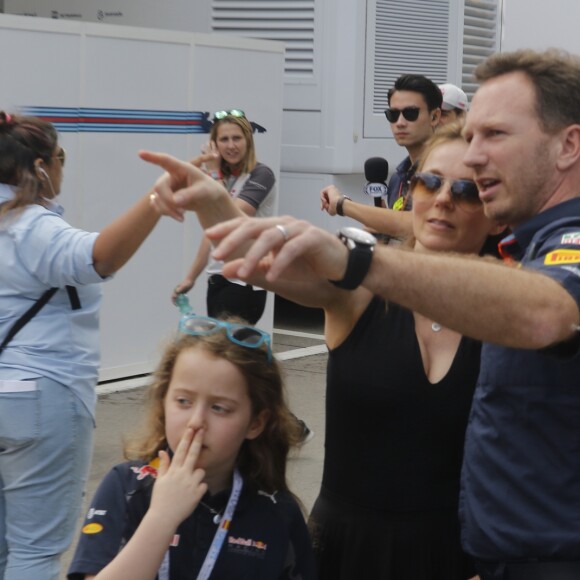 Geri Halliwell et sa fille Bluebell invitées au Grand prix de Formule 1 d'Espagne à Barcelone le 15 mai 2016.