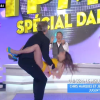 Capucine Anav et Jean-Michel Maire dansent face à Jean-Marc Généreux et Chris Marques dans "Touche pas à mon poste" sur C8. Le10 octobre 2016.