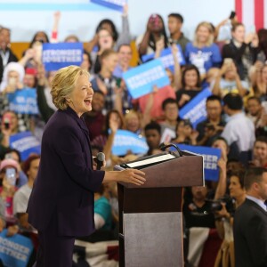Hillary Clinton à la Wayne State University, Detroit, le 10 octobre 2016.
