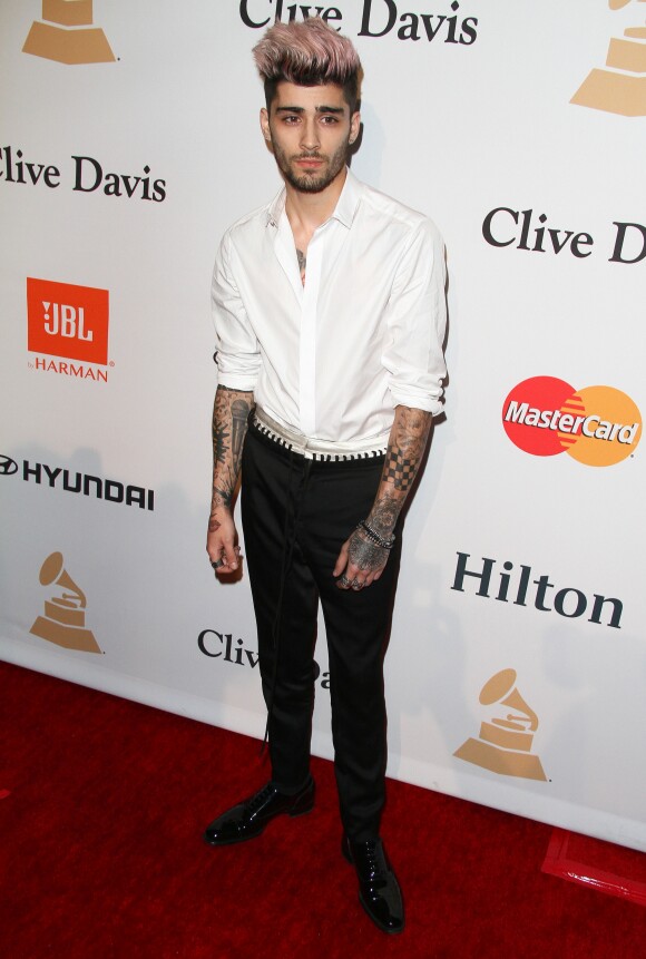 Zayn Malik à la Soirée de Gala Clive Davis Pre-Grammy à l'hôtel Hilton de Beverly Hills le 14 février 2016.