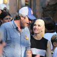 Gwen Stefani passe la journée à Disneyland avec ses enfants Kingston, Zuma et Apollo Rossdale ainsi que son nouveau petit-ami Blake Shelton, le 12 octobre 2016 à Los Angeles.