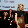 Catherine Deneuve et Roman Polanski lors de la remise du Prix Lumière 2016 à Catherine Deneuve durant le 8ème Festival Lumière à Lyon, le 14 octobre 2016