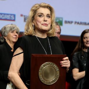 Catherine Deneuve lors de la remise du Prix Lumière 2016 durant le 8ème Festival Lumière à Lyon, le 14 octobre 2016