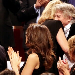 Catherine Deneuve et Roman Polanski lors de la remise du Prix Lumière 2016 à Catherine Deneuve durant le 8ème Festival Lumière à Lyon, le 14 octobre 2016