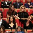 Vincent Lindon, Quentin Tarantino, Daniela Pick, Chiara Mastroianni, Catherine Deneuve et Roman Polanski lors de la remise du Prix Lumière 2016 à Catherine Deneuve durant le 8ème Festival Lumière à Lyon, le 14 octobre 2016