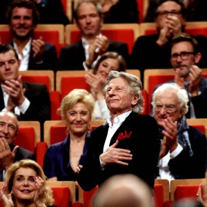 Roman Polanski lors de la remise du Prix Lumière 2016 à Catherine Deneuve durant le 8ème Festival Lumière à Lyon, le 14 octobre 2016