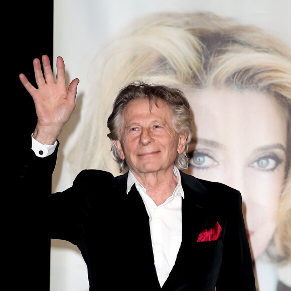 Roman Polanski devant le photocall de la cérémonie du Prix Lumière lors du 8ème Festival Lumière à Lyon, le 14 octobre 2016
