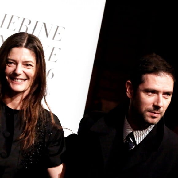 Chiara Mastroianni et Melvil Poupaud devant le photocall de la cérémonie du Prix Lumière lors du 8ème Festival Lumière à Lyon, le 14 octobre 2016