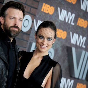 Olivia Wilde et Jason Sudeikis à la première de la série 'Vinyl' au Théâtre Ziegfeld à New York, le 15 janvier 2016