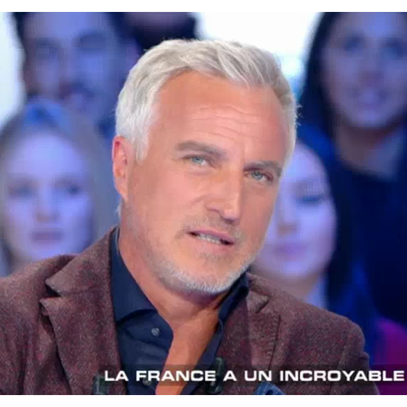 David Ginola remercie M.Pokora de l'avoir sauvé dans l'émission de C8 "Salut les terriens" le 15 octobre 2016.