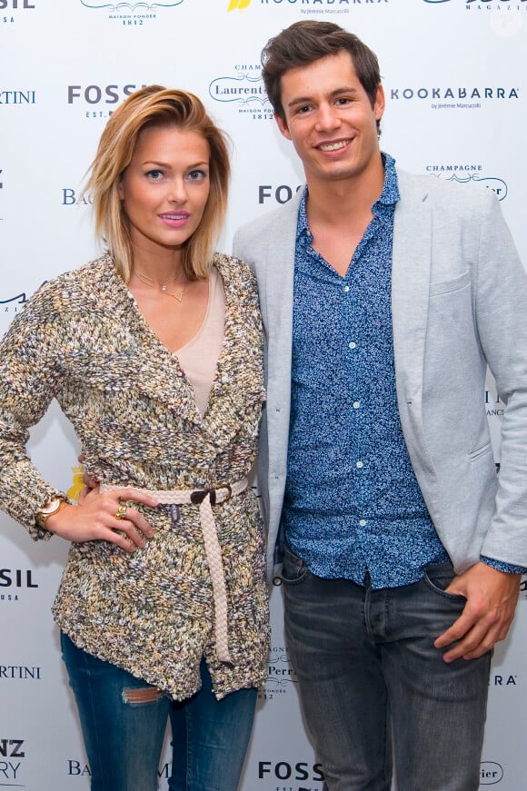 Exclusif - Caroline Receveur et son fiancé Valentin Lucas - Inauguration du Chess Hotel au 6 Rue du Helder en partenariat avec Crush Magazine à Paris, le 10 octobre 2014.
