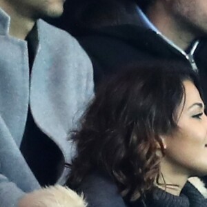 Karima Charni et Clément Chantôme - People au match de Ligue des champions Psg - Bale au Parc des Princes à Paris le 19 octobre 2016. © Cyril Moreau/Bestimage