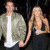 Ryan Lochte et sa fiancée, la Playmate Kayla Rae Reid, à la sortie du club Nightingale Plaza à Los Angeles le 19 octobre 2016