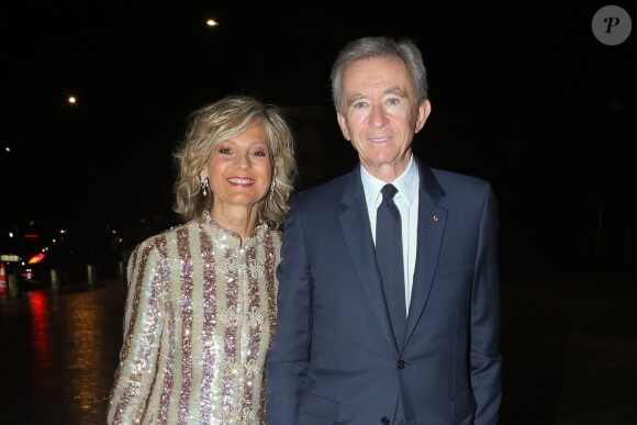 Bernard Arnault et sa femme Hélène Mercier-Arnault - Arrivées au dîner d'Inauguration de l'exposition "Icônes de l'Art Moderne. La Collection Chtchoukine" à la "Fondation Vuitton" à Paris, France, le 20 octobre 2016.