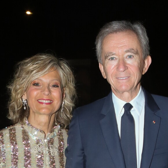 Bernard Arnault et sa femme Hélène Mercier-Arnault - Arrivées au dîner d'Inauguration de l'exposition "Icônes de l'Art Moderne. La Collection Chtchoukine" à la "Fondation Vuitton" à Paris, France, le 20 octobre 2016.