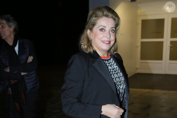 Catherine Deneuve - Arrivées au dîner d'Inauguration de l'exposition "Icônes de l'Art Moderne. La Collection Chtchoukine" à la "Fondation Vuitton" à Paris, France, le 20 octobre 2016.