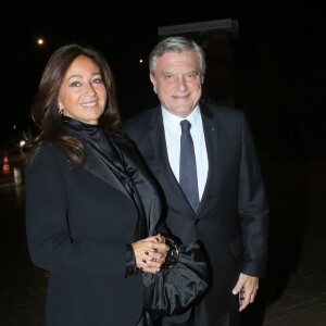 Sidney Toledano et sa femme Katia - Arrivées au dîner d'Inauguration de l'exposition "Icônes de l'Art Moderne. La Collection Chtchoukine" à la "Fondation Vuitton" à Paris, France, le 20 octobre 2016.