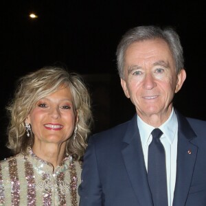 Bernard Arnault et sa femme Hélène Mercier-Arnault - Arrivées au dîner d'Inauguration de l'exposition "Icônes de l'Art Moderne. La Collection Chtchoukine" à la "Fondation Vuitton" à Paris, France, le 20 octobre 2016.