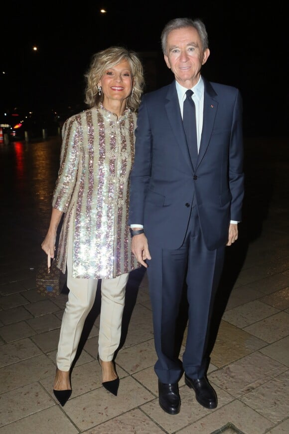 Bernard Arnault et sa femme Hélène Mercier-Arnault - Arrivées au dîner d'Inauguration de l'exposition "Icônes de l'Art Moderne. La Collection Chtchoukine" à la "Fondation Vuitton" à Paris, France, le 20 octobre 2016.