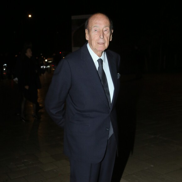 Valéry Giscard d'Estaing - Arrivées au dîner d'Inauguration de l'exposition "Icônes de l'Art Moderne. La Collection Chtchoukine" à la "Fondation Vuitton" à Paris, France, le 20 octobre 2016.