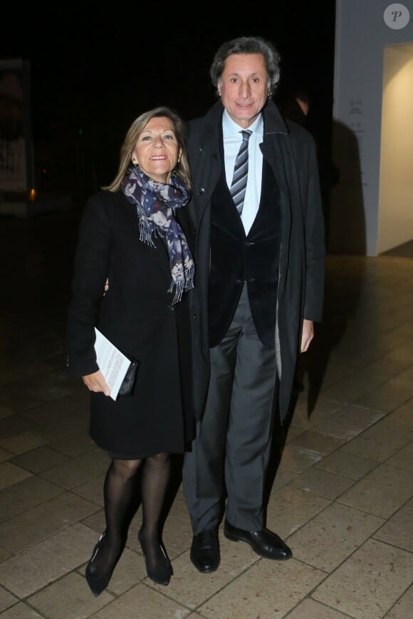 Patrick de Carolis et sa femme Carol-Anne - Arrivées au dîner d'Inauguration de l'exposition "Icônes de l'Art Moderne. La Collection Chtchoukine" à la "Fondation Vuitton" à Paris, France, le 20 octobre 2016.
