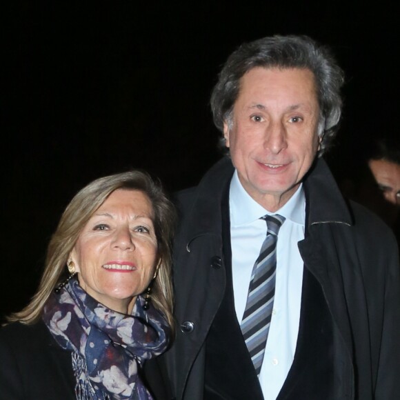 Patrick de Carolis et sa femme Carol-Anne - Arrivées au dîner d'Inauguration de l'exposition "Icônes de l'Art Moderne. La Collection Chtchoukine" à la "Fondation Vuitton" à Paris, France, le 20 octobre 2016.