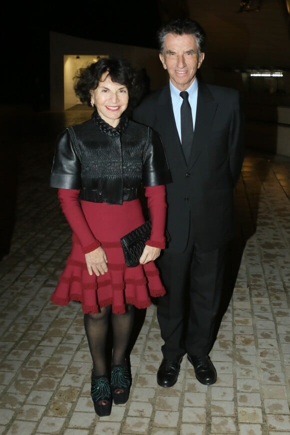 Jack Lang et sa femme Monique Buczynski - Arrivées au dîner d'Inauguration de l'exposition "Icônes de l'Art Moderne. La Collection Chtchoukine" à la "Fondation Vuitton" à Paris, France, le 20 octobre 2016.