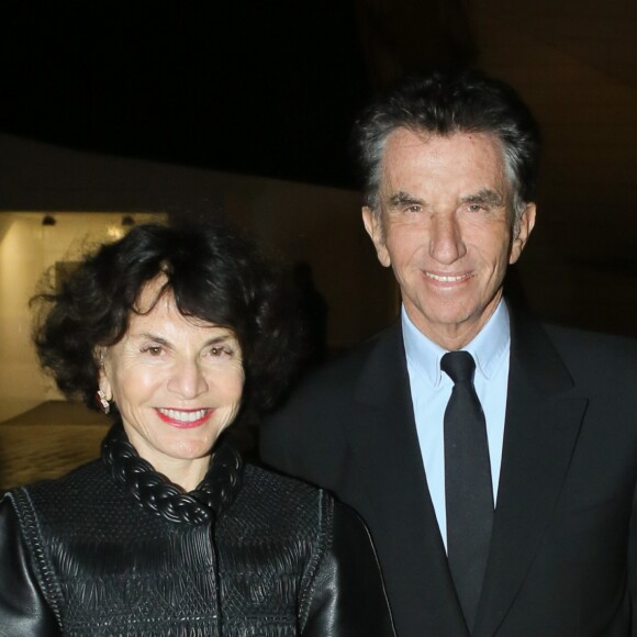 Jack Lang et sa femme Monique Buczynski - Arrivées au dîner d'Inauguration de l'exposition "Icônes de l'Art Moderne. La Collection Chtchoukine" à la "Fondation Vuitton" à Paris, France, le 20 octobre 2016.