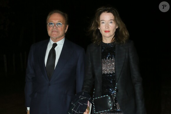 Guillaume Durand et sa femme Diane de Mac Mahon - Arrivées au dîner d'Inauguration de l'exposition "Icônes de l'Art Moderne. La Collection Chtchoukine" à la "Fondation Vuitton" à Paris, France, le 20 octobre 2016.