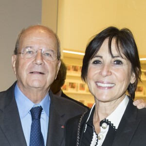 Marc Ladreit de Lacharrière et sa compagne Veronique Morali - Dîner d'inauguration de l'exposition "Icônes de l'Art Moderne. La Collection Chtchoukine" à la "Fondation Louis Vuitton" à Paris, France, le 20 octobre 2016.