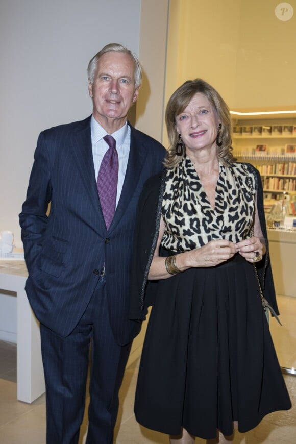 Michel Barnier et sa femme Isabelle - Dîner d'inauguration de l'exposition "Icônes de l'Art Moderne. La Collection Chtchoukine" à la "Fondation Louis Vuitton" à Paris, France, le 20 octobre 2016.