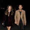 John Legend et sa femme Chrissy Teigen arrivent à leur hôtel à Londres, le 23 octobre 2016, après s'être rendus sur le plateau de "X-Factor.