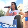 Katy Perry apporte son soutien à Hillary Clinton à Las Vegas le 22 octobre 2016.