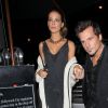Kate Beckinsale et son mari Len Wiseman - People lors d'une soirée au restaurant Craig à West Hollywood. Le 5 janvier 2015