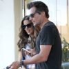 Kate Beckinsale et son mari Len Wiseman sortent d' un salon de manucure à Santa Monica Los Angeles, le 31 Janvier 2015