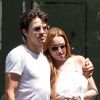 Lindsay Lohan et son compagnon Egor Tarabasov se promènent dans les rues de Madrid. Le 10 juin 2016