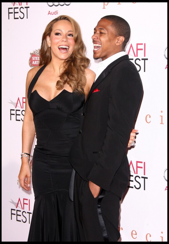 Mariah Carey et Nick Cannon à la première du film "Precious" à Hollywood le 1 novembre 2009