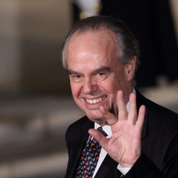 Frédéric Mitterrand participe au dîner d'état au palais de l'Elysée en l'honneur d'Alassane Ouattara le 26 janvier 2012