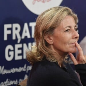 Claire Chazal participe à une rencontre organisée par le mouvement "Fraternité Générale !" à la Fnac Saint-Lazare à Paris, le 2 novembre 2016. © Pierre Perusseau/Bestimage