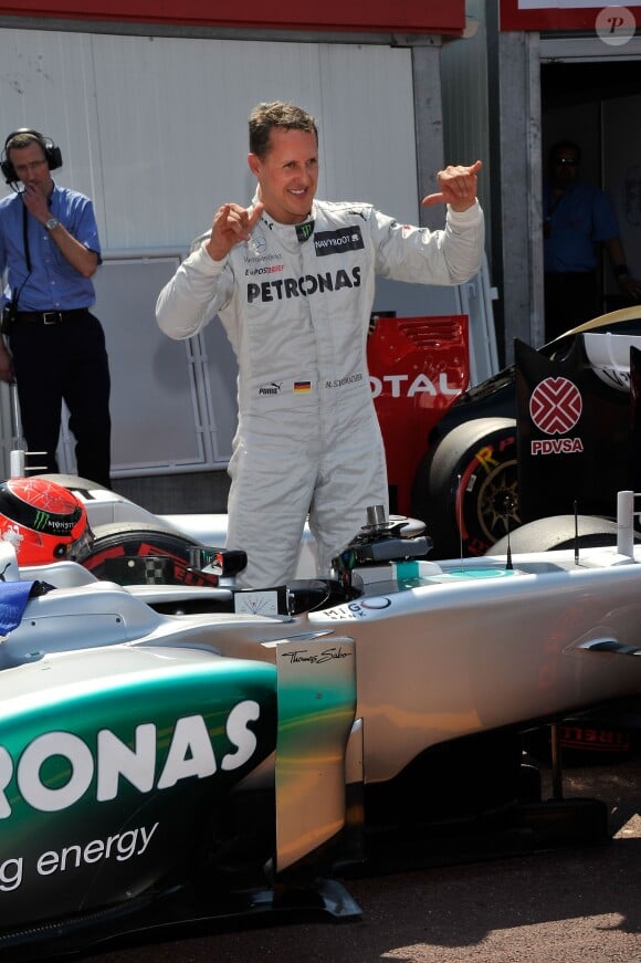 Michael Schumacher participe au grand prix de Monaco le 26 mai 2012.