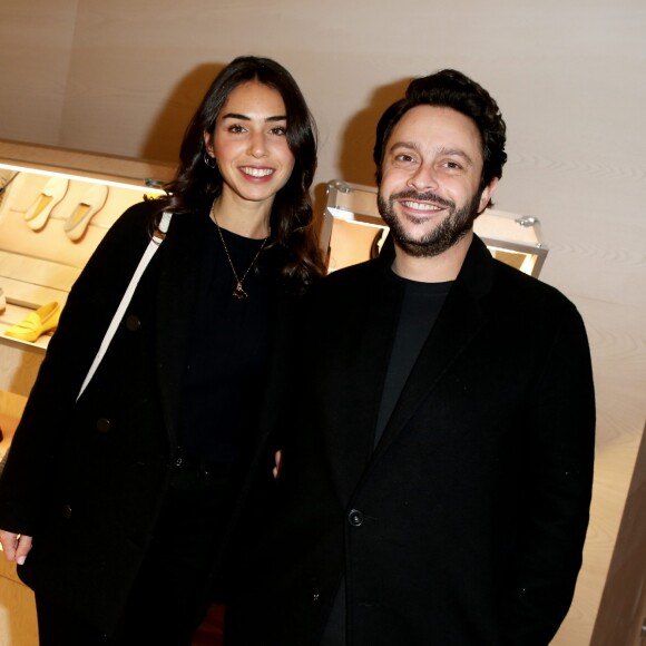 Exclusif - Romain Levy et une amie à l'inauguration de la boutique qui s'est installée pour 1 an au Gaumont Champs-Elysées Ambassade à Paris le 2 novembre 2016. © Moreau-Jacovides/Bestimage
